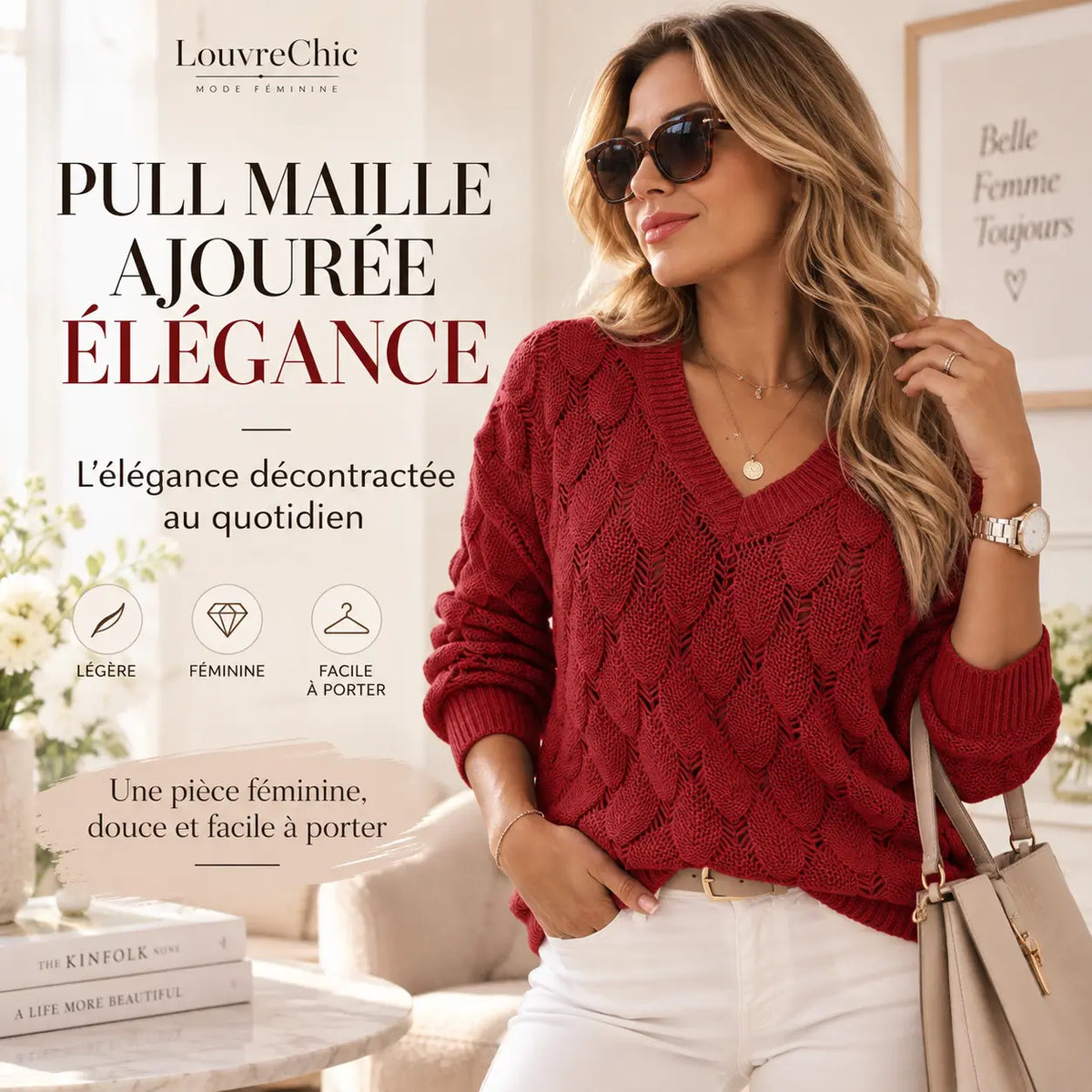 Pull Maille Ajourée Élégance