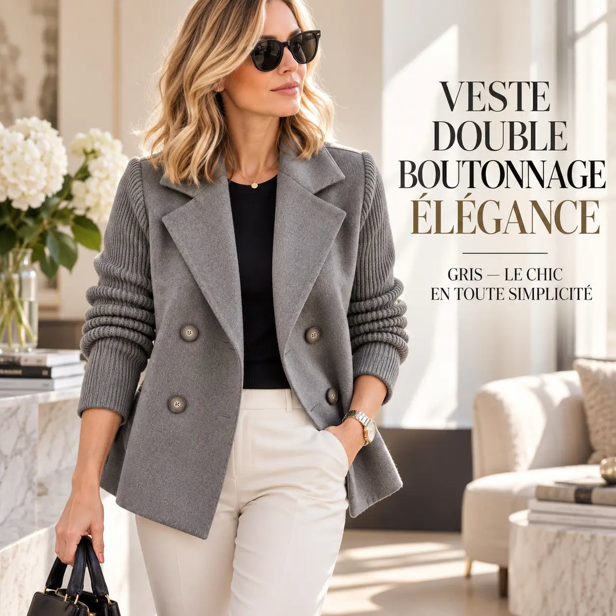 Blazer Double Boutonnage Élégance
